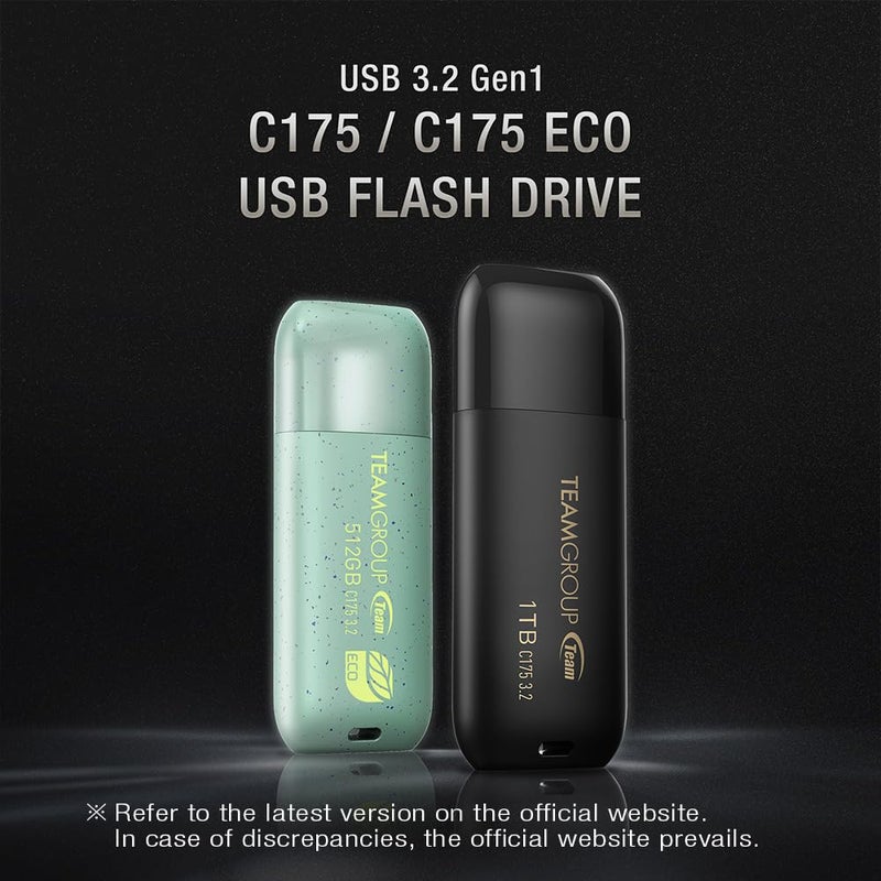 TEAMGROUP C175 128GB USB 3.2 Gen1 (USB 3.1/3.0) Read 100MB/s Flash Thumb Drive, Memory Stick Compatible with Computer/Laptop Matte Black TC1753128GB01 - Image 2